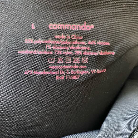 Commando Perfect Control Top Faux Leather Leggings Black Size Large - Picture 4 of 6